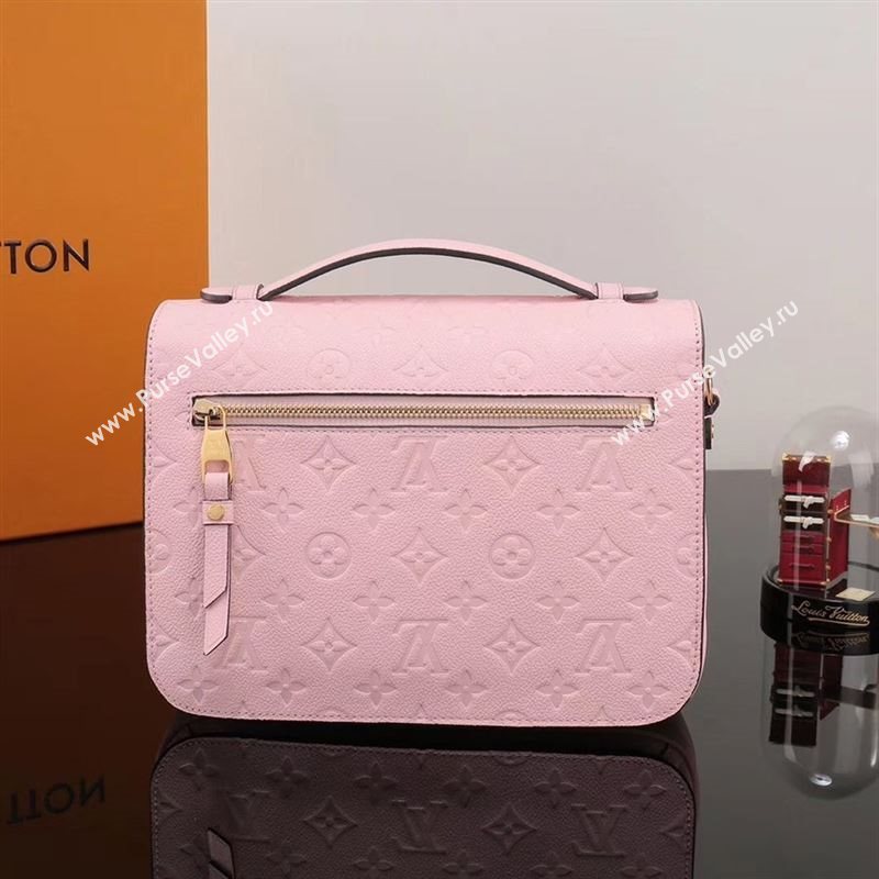 LV Louis Vuitton Pochette Metis Shoulder Bag M44018 Monogram Leather Handbag Pink