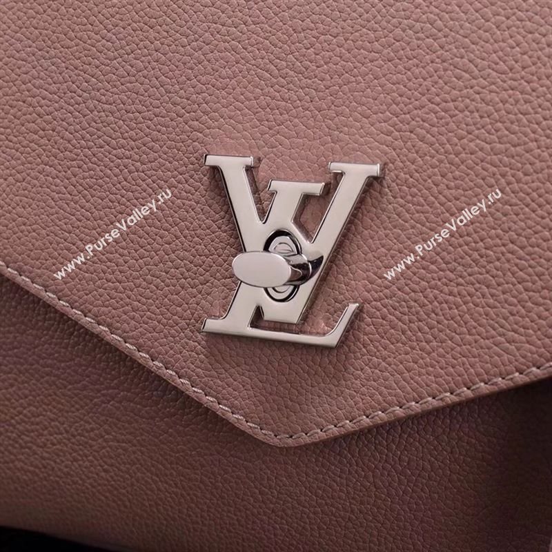 LV Louis Vuitton My Lockme Handbag M54877 Real Leather Bag Pink