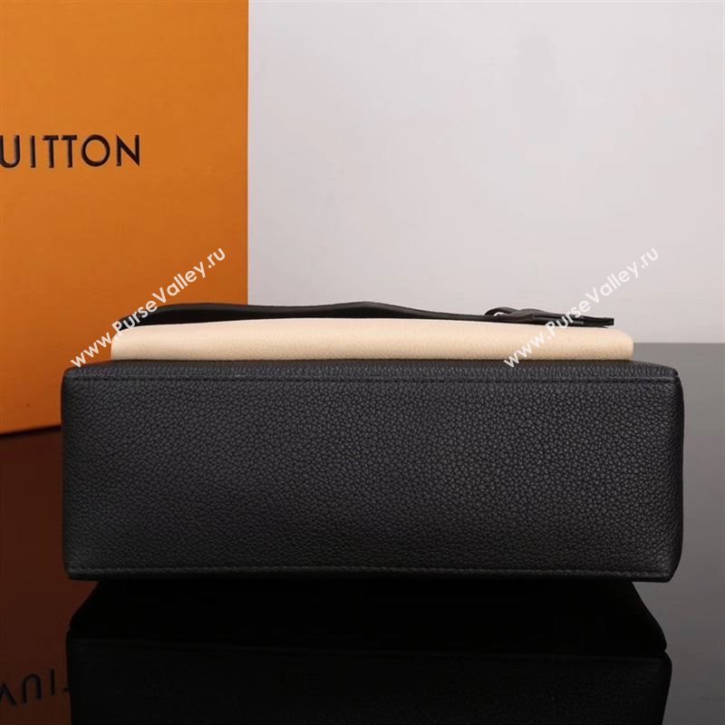 LV Louis Vuitton My Lockme Handbag M54878 Real Leather Bag Black&Beige