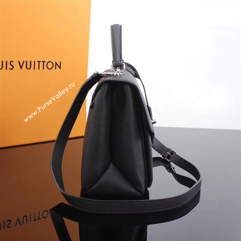 LV Louis Vuitton My Lockme Handbag M54849 Real Leather Bag Black