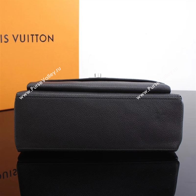 LV Louis Vuitton My Lockme Handbag M54849 Real Leather Bag Black