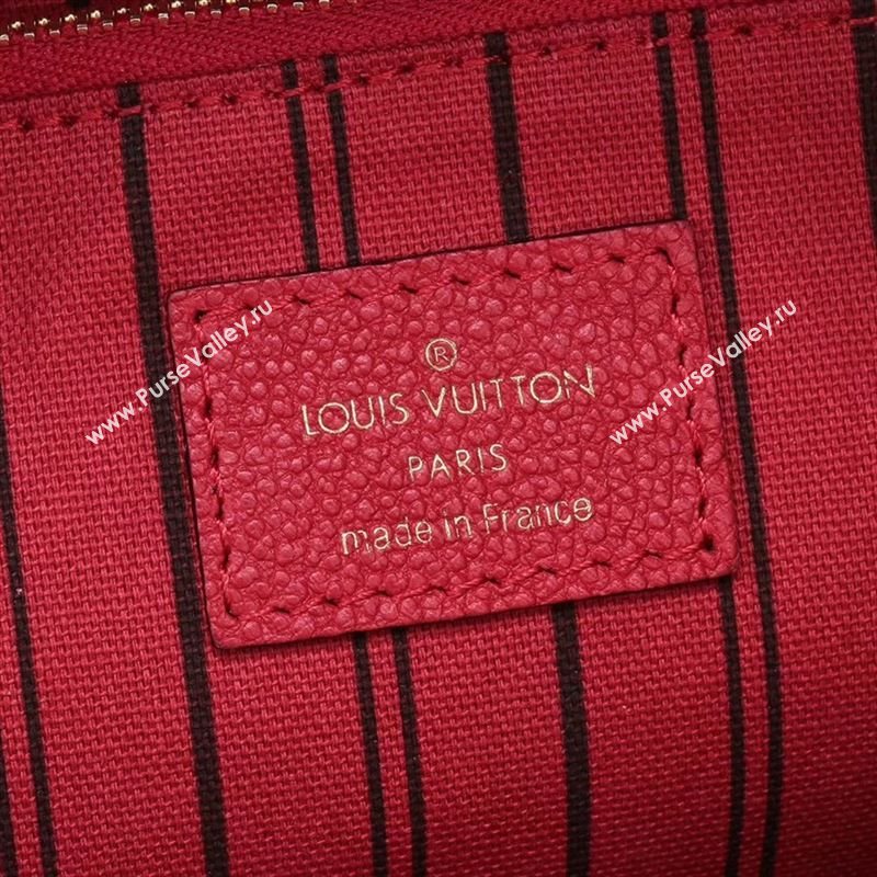 LV Louis Vuitton Monogram Sorbonne Backpack M44015 Real Leather Bag Red