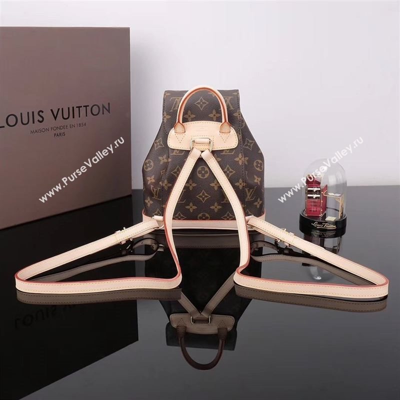 LV Louis Vuitton Monogram Montsouris Backpack M51137 Bag Handbag Brown