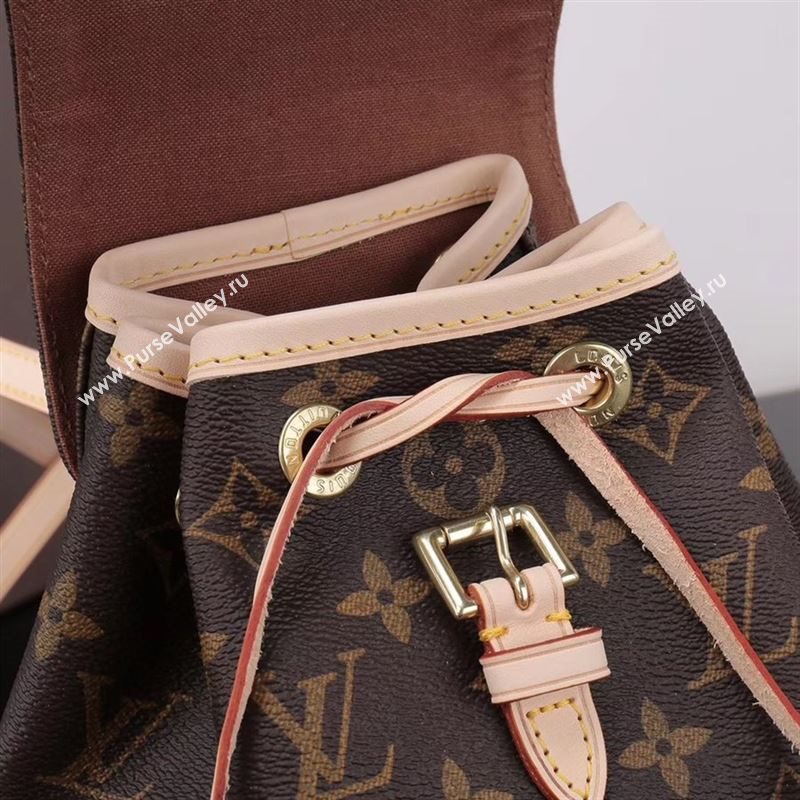 LV Louis Vuitton Monogram Montsouris Backpack M51137 Bag Handbag Brown