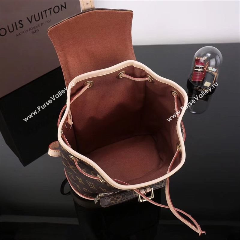 LV Louis Vuitton Monogram Montsouris Backpack M51137 Bag Handbag Brown