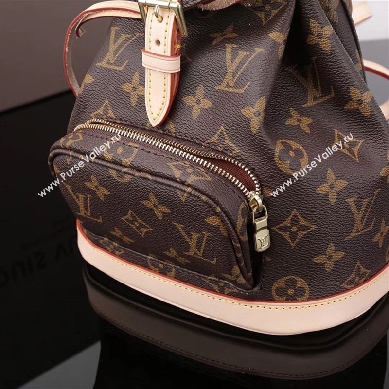 LV Louis Vuitton Monogram Montsouris Backpack M51137 Bag Handbag Brown