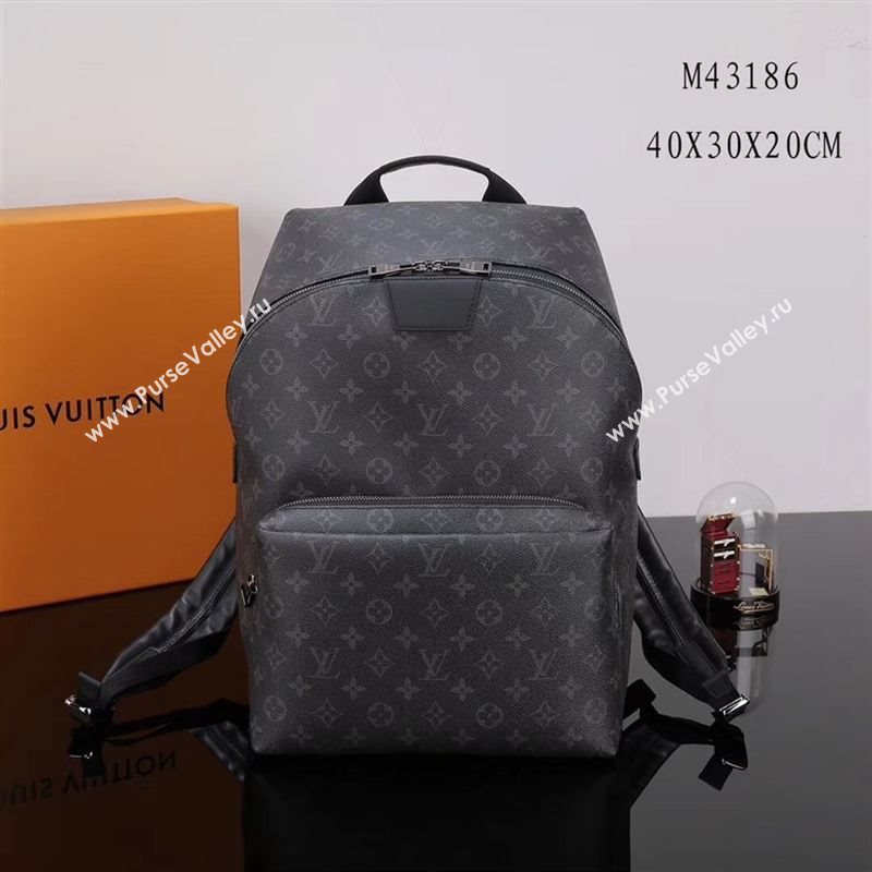 Men LV Louis Vuitton Monogram Apollo Backpack M43186 Bag Handbag Gray