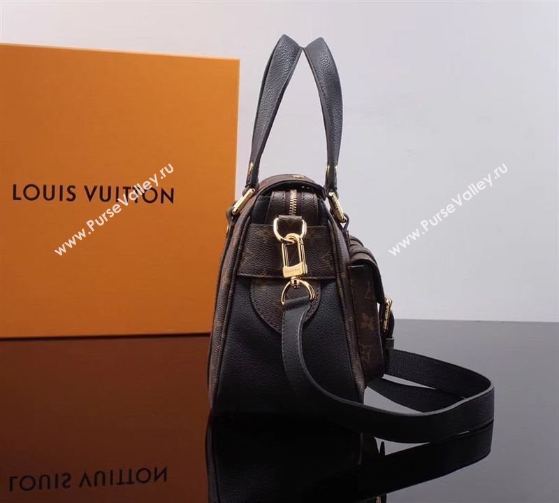 LV Louis Vuitton Monogram Manhattan Handbag M44207 Bag Black