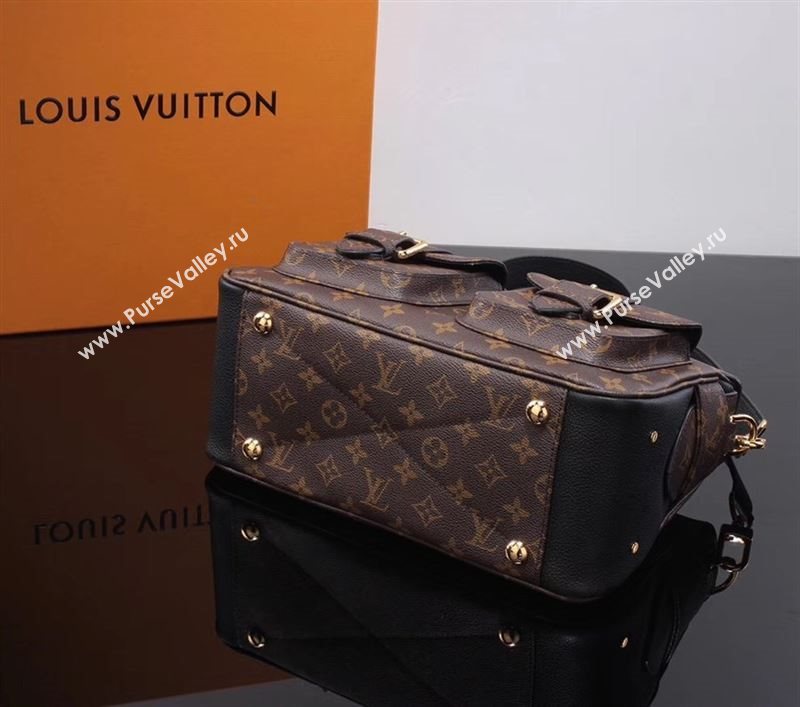 LV Louis Vuitton Monogram Manhattan Handbag M44207 Bag Black