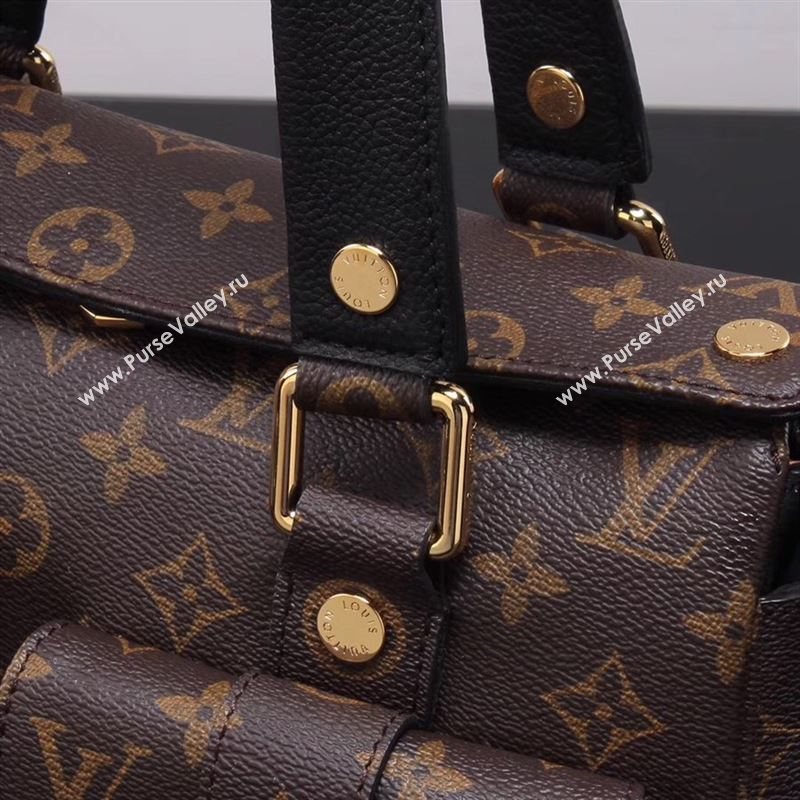 LV Louis Vuitton Monogram Manhattan Handbag M44207 Bag Black