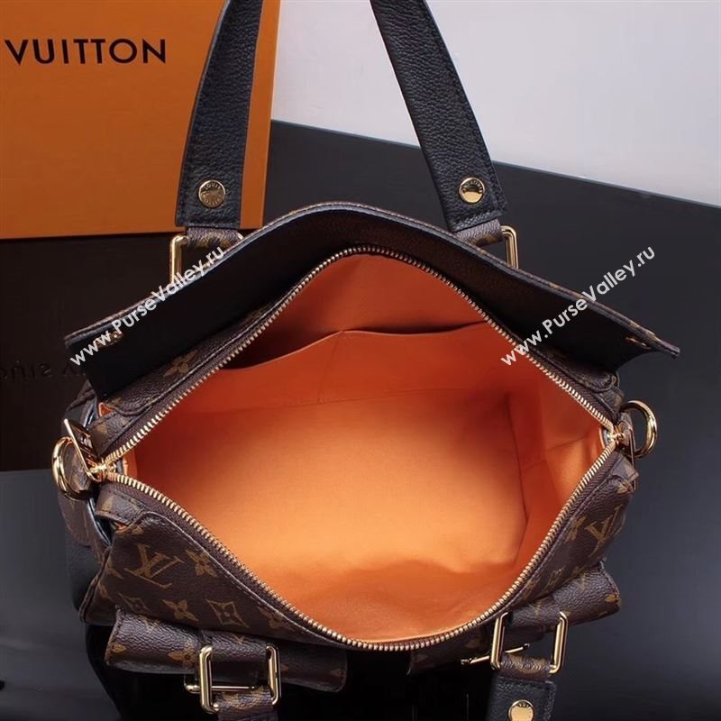LV Louis Vuitton Monogram Manhattan Handbag M44207 Bag Black