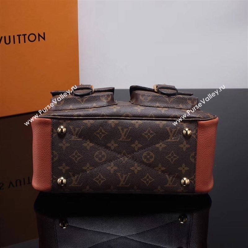 LV Louis Vuitton Monogram Manhattan Handbag M43481 Bag Orange