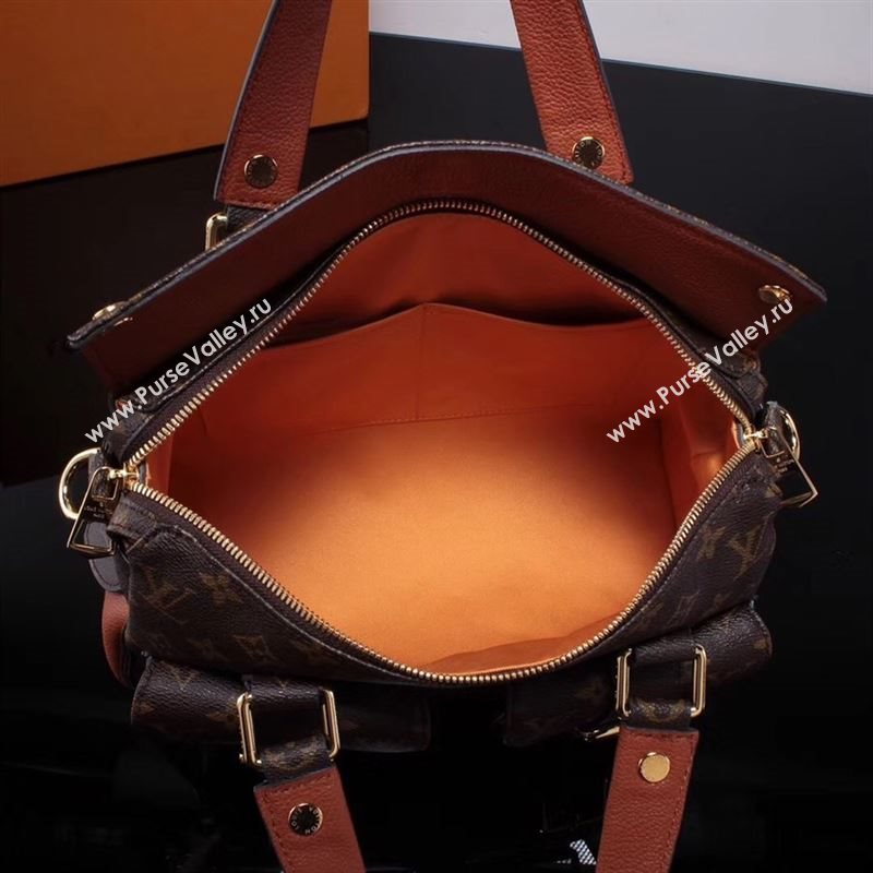 LV Louis Vuitton Monogram Manhattan Handbag M43481 Bag Orange
