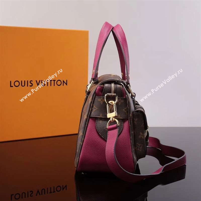 LV Louis Vuitton Monogram Manhattan Handbag M43482 Bag Maroon