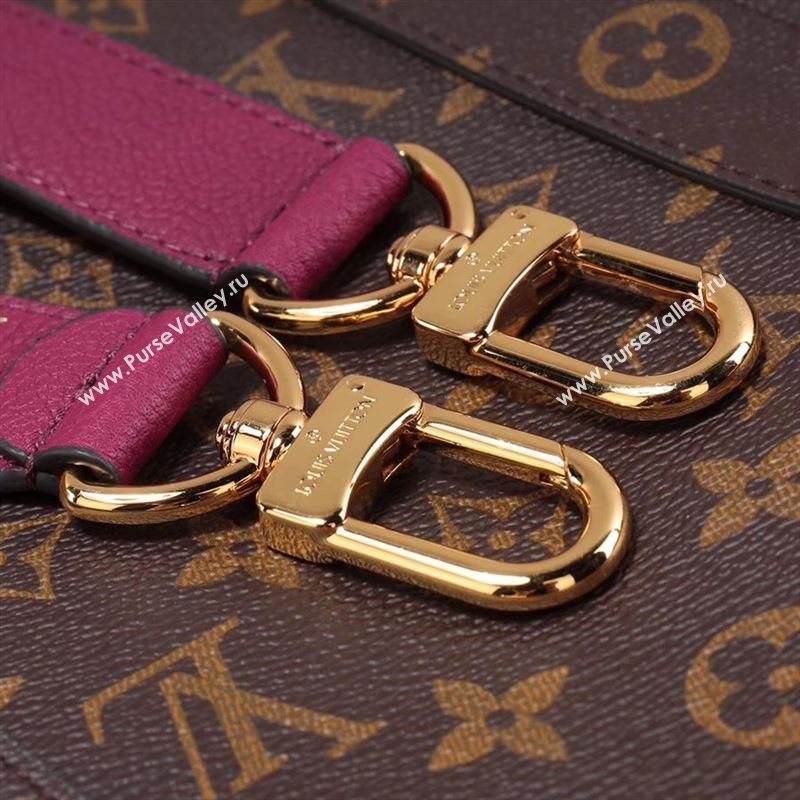 LV Louis Vuitton Monogram Manhattan Handbag M43482 Bag Maroon