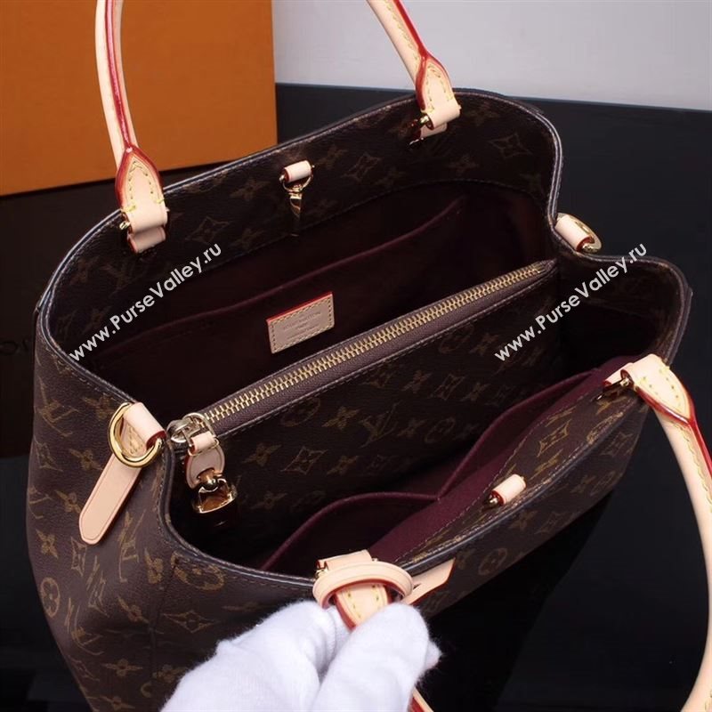 LV Louis Vuitton Monogram Montaigne Handbag M41056 Bag Brown