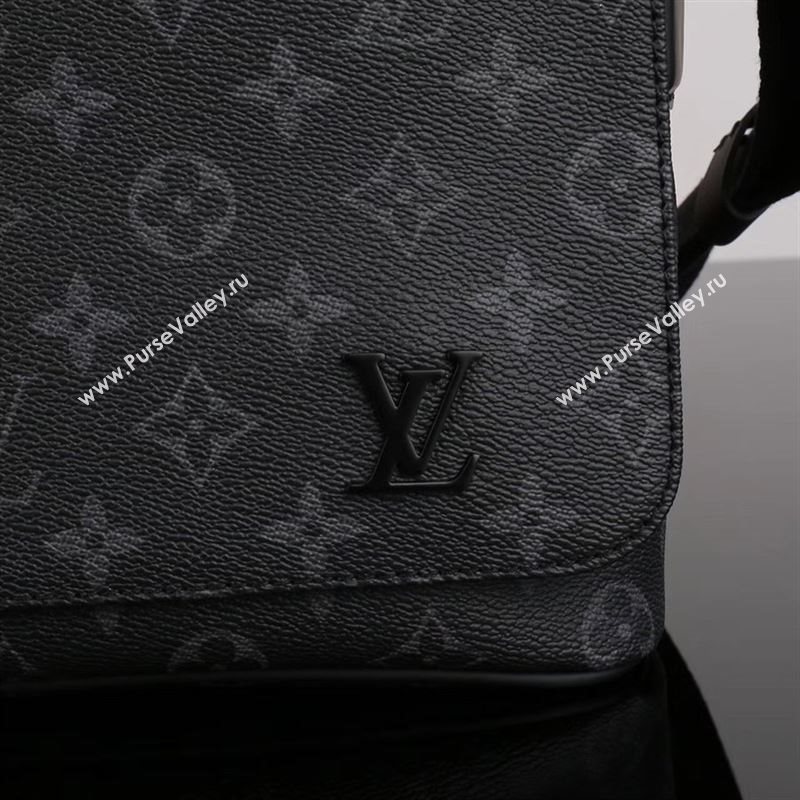 Men LV Louis Vuitton M44000 District Messenger Bag Monogram Handbag Gray