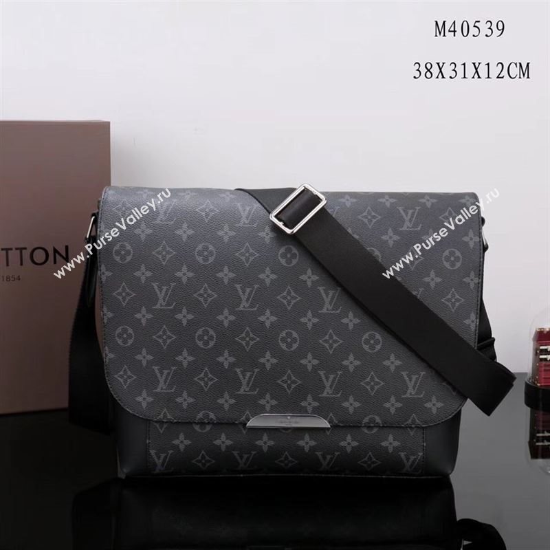 Men LV Louis Vuitton M40539 Messenger Bag Monogram Handbag Gray