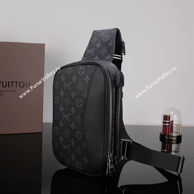 Men LV Louis Vuitton M42906 Explorer Waist Pack Bag Monogram Handbag Gray