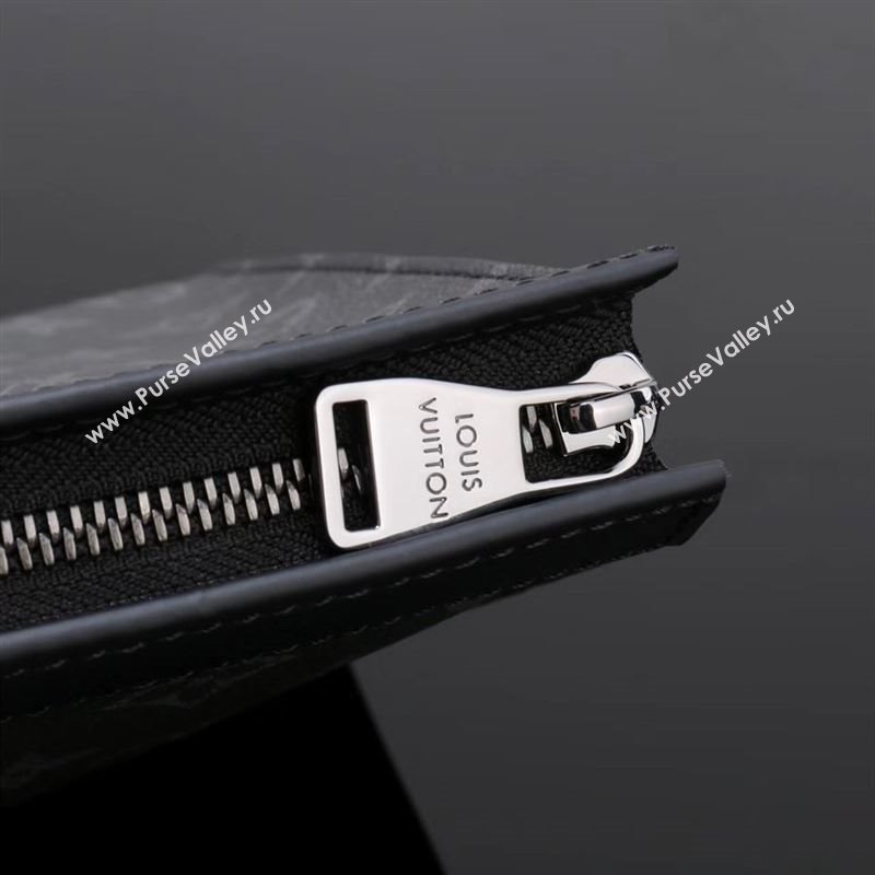 Men LV Louis Vuitton M61692 Pochette Voyage Clutch Bag Monogram Handbag Gray