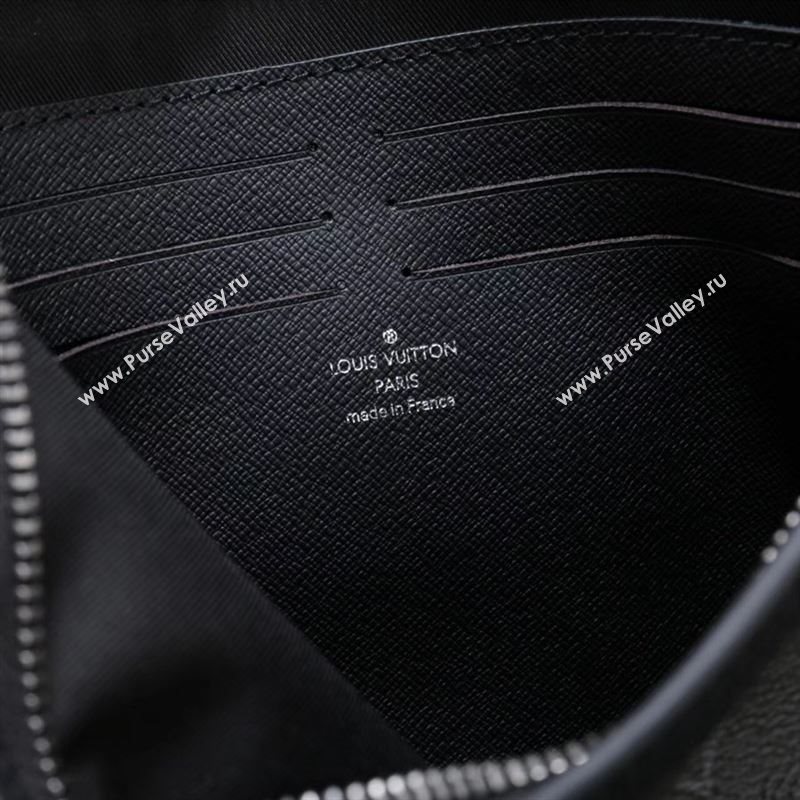 Men LV Louis Vuitton M61692 Pochette Voyage Clutch Bag Monogram Handbag Gray