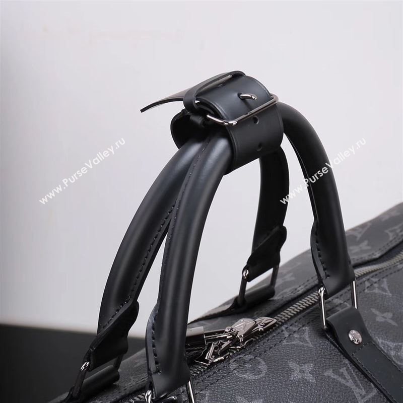 Men LV Louis Vuitton M40603 Keepall 50 Handbag Monogram Travelling Bag Gray