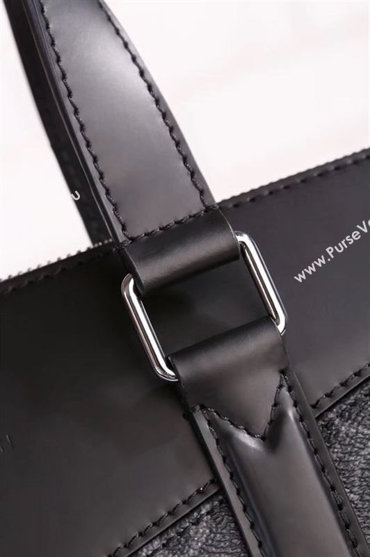 Men LV Louis Vuitton M40566 Explorer Briefcase Handbag Monogram Bag Gray