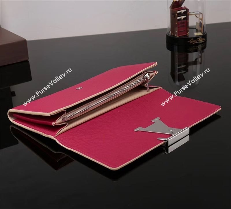 LV Louis Vuitton M62367 Capucines Wallet Clutch Bag Leather Handbag Red