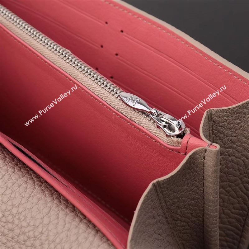 LV Louis Vuitton M62132 Capucines Wallet Clutch Bag Leather Handbag Beige&Pink