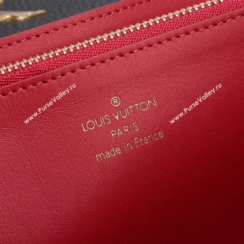 LV Louis Vuitton M62133 Capucines Wallet Clutch Bag Leather Handbag Black&Pink