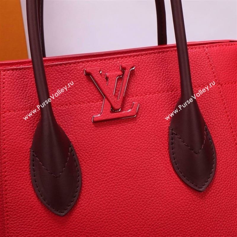 LV Louis Vuitton M54844 Freedom Tote Handbag Real Leather Bag Red