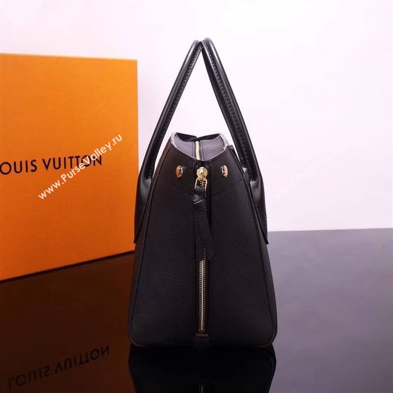 LV Louis Vuitton M54843 Freedom Tote Handbag Real Leather Bag Black