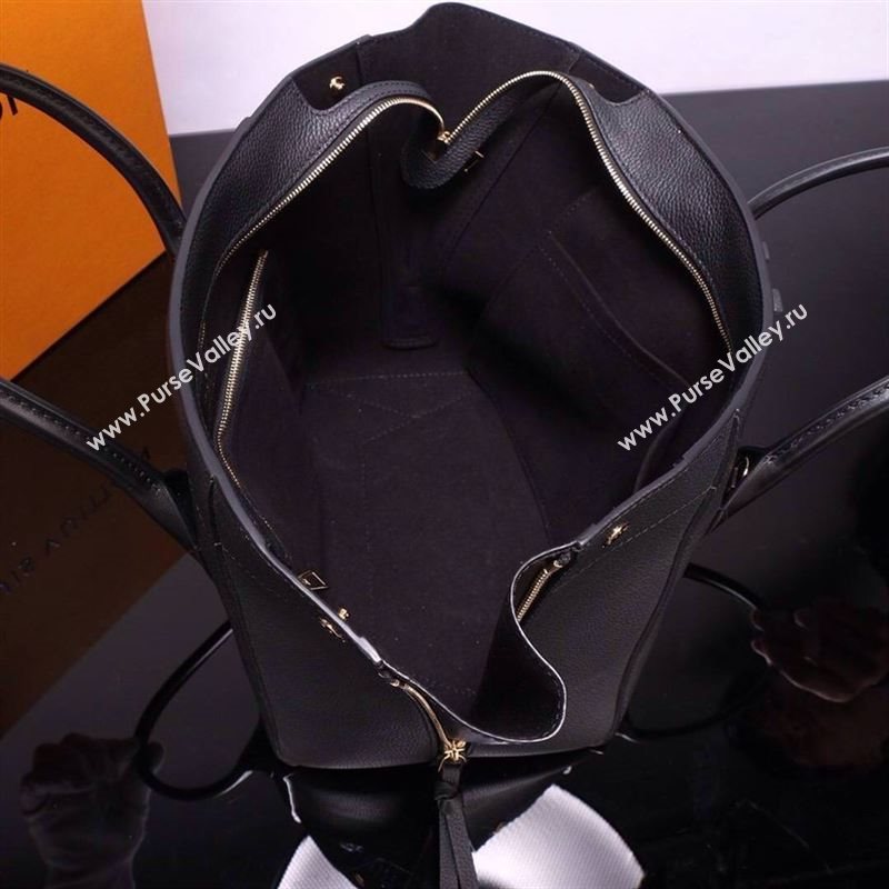 LV Louis Vuitton M54843 Freedom Tote Handbag Real Leather Bag Black