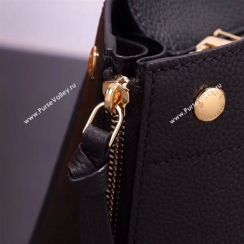 LV Louis Vuitton M54843 Freedom Tote Handbag Real Leather Bag Black