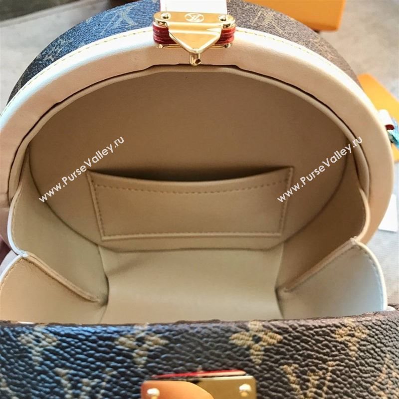 LV Louis Vuitton M43514 Petite Boite Chapeau Bag Monogram Handbag Brown