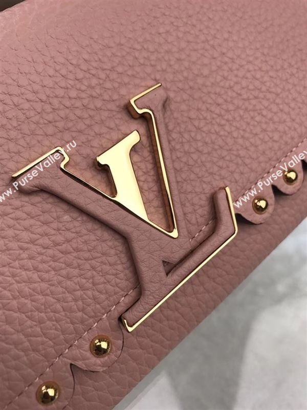 replica Louis Vuitton LV Capucines Real Leather Wallet Purse Bag M64102 Pink