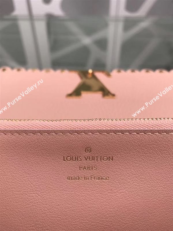 replica Louis Vuitton LV Capucines Real Leather Wallet Purse Bag M64102 Pink
