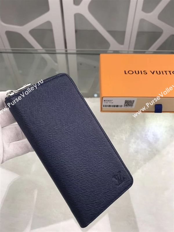 replica Louis Vuitton LV Zippy Real Leather Wallet Purse Bag M32837 Black