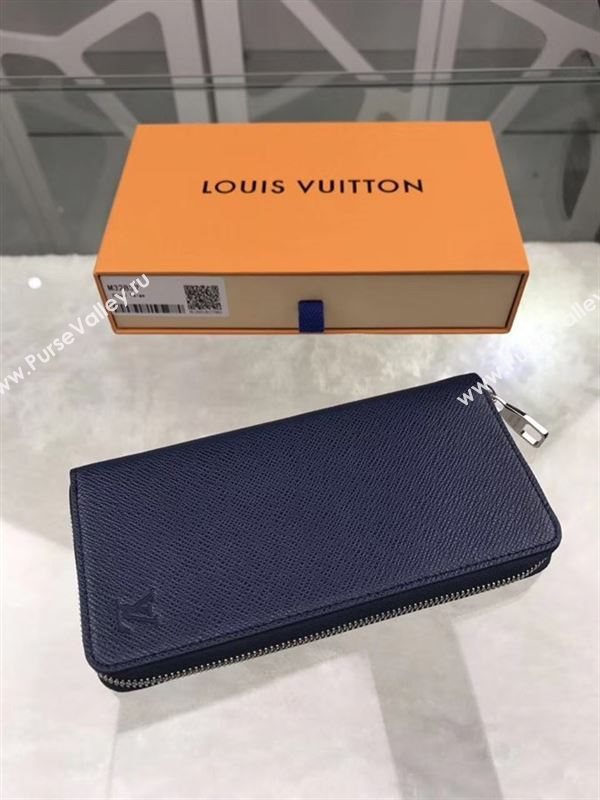 replica Louis Vuitton LV Zippy Real Leather Wallet Purse Bag M32837 Black