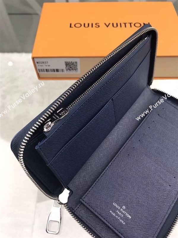 replica Louis Vuitton LV Zippy Real Leather Wallet Purse Bag M32837 Black