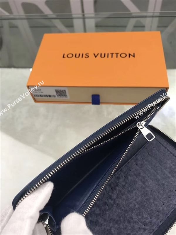 replica Louis Vuitton LV Zippy Real Leather Wallet Purse Bag M32837 Black