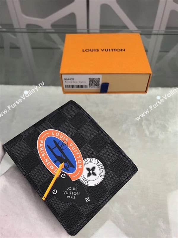 replica Louis Vuitton LV Multiple Wallet League Damier Purse Bag N64439 Gray