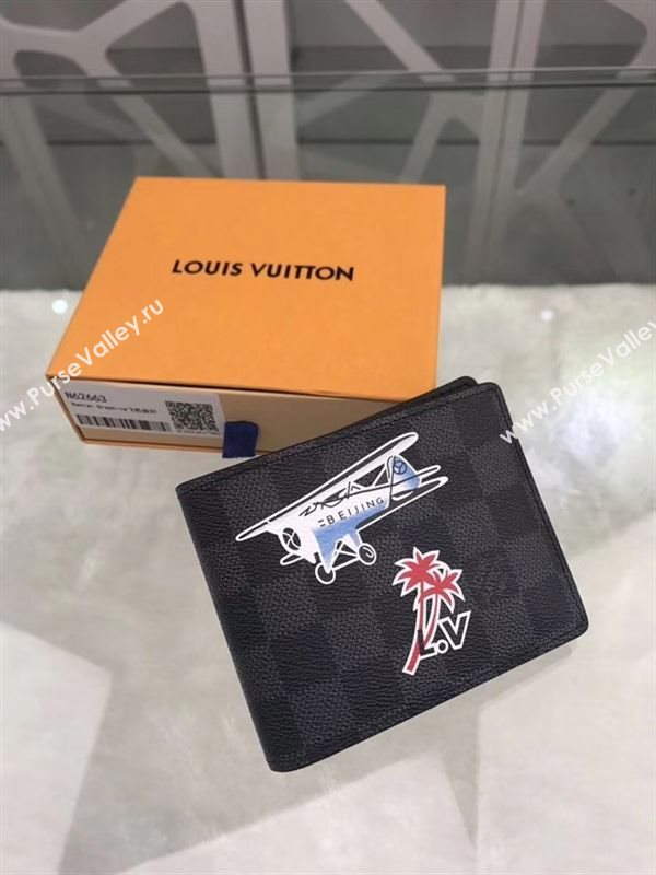 replica Louis Vuitton LV League Multiple Wallet Damier Purse Bag N62663 Gray