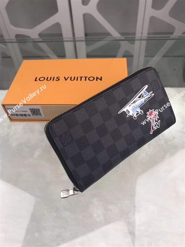 replica Louis Vuitton LV League Zippy Wallet Damier Purse Bag N63076 Gray