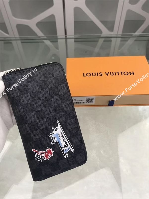 replica Louis Vuitton LV League Zippy Wallet Damier Purse Bag N63076 Gray