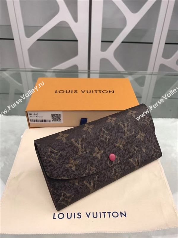 replica Louis Vuitton LV Emilie Wallet Monogram Purse Bag M41943 Rose 