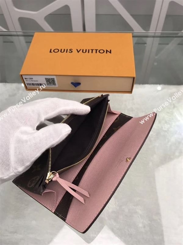 replica Louis Vuitton LV Emilie Wallet Monogram Purse Bag M61289 Pink