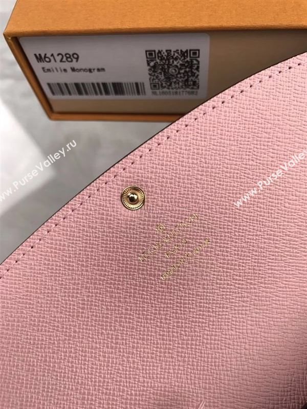 replica Louis Vuitton LV Emilie Wallet Monogram Purse Bag M61289 Pink