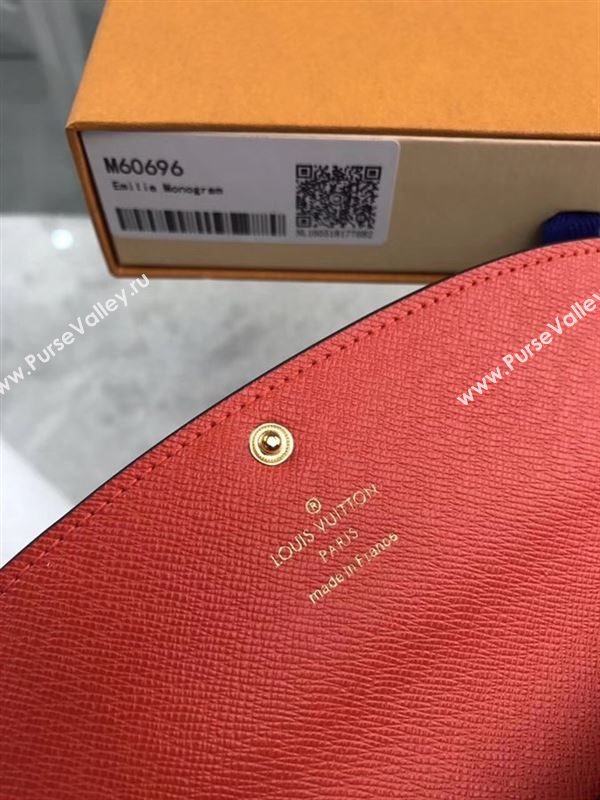 replica Louis Vuitton LV Emilie Wallet Monogram Purse Bag M60696 Orange