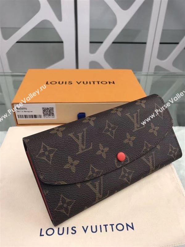 replica Louis Vuitton LV Emilie Wallet Monogram Purse Bag M60696 Orange